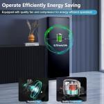 Cucina Magica 5.0 Cu.Ft Fridge with Freezer, Dual Door Refrigerator with 7 Settings Temperature Adjustable, Small Fridge for Dorm Office Apartment and Home (Black, 5.0 Cu.Ft)