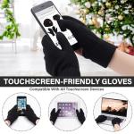 FZ FANTASTIC ZONE Mens Winter Knit Hat Beanie Long Neck Scarf Touchscreen Gloves Set Fleece Skull Caps Gifts for Men Women