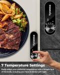 Warming Mat for Food - Space-Saving, Fits Two Baking Dishes, 7 Temp Settings, 4h Auto Shut-Off, Durable Silicone Surface, Easy to Clean, Perfect for Parties and Everyday Use (White, Medium)