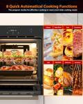 24 Inch Electric Single Wall Oven, 2.5 Cu.ft Built-in Convection System with 8 Cooking Functions in Stainless Steel, Touch Control