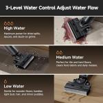 uwant Wet Dry Vacuum Cleaner 180° Lay-Flat Vacuum Mop All in One with 100℃ Hot Water and Air Drying 23000Pa Suction Vacuum Cleaner with Self-Cleaning Anti Odor Triple Edge Electric Mop