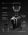 KIDISLE Conical Burr Coffee Grinder, Electric Coffee Bean Grinder for Precise Grinding, 35 Settings, 2–12 Cup Selector, Anti-Static Design for Home Use, Black