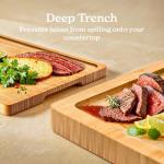 SMIRLY Bamboo Cutting Board Set with Holder