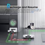 SHELIKI Robot Vacuum and Mop, 3-in-1 Robotic Vacuums Cleaner with LiDAR Navigation Smart Mapping & Max Strong 6000Pa Suction, Self Emptying Bases for 70 Days-White