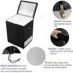 Dalema Outdoor Deep Freezer Cover,Heavy Duty 600D 100% Waterproof Chest Freezer Cover,Freezer Covers for Outside 7.0 Cubic Chest Freezer,Top Can Be Opened by Zipper(33"W x 22.5"D x 33.5"H,Black)