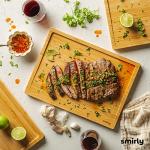 SMIRLY Bamboo Cutting Board Set with Holder