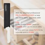 BOLEXINO 9 Inch White Offset Serrated Bread Knife Wavy Edge knife, High Carbon Stainless Steel Multi-Purpose Kitchen Knife for Homemade Bread, Crusty Breads, Cake, Bagel