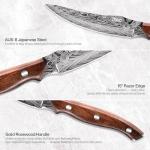 Jikko® Bushido Edition – Japanese AUS-8 Steak Knife Set (4 pcs) with Rosewood Handles | Premium Full-Tang Carving Knives for Meat, Steak & BBQ – Razor Sharp 15° Edge, Gift Collector’s Box