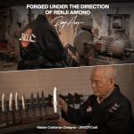 Jikko® Bushido Edition – Japanese AUS-8 Steak Knife Set (4 pcs) with Rosewood Handles | Premium Full-Tang Carving Knives for Meat, Steak & BBQ – Razor Sharp 15° Edge, Gift Collector’s Box