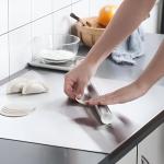 Stainless Steel Cutting Boards for Kitchen, Lipped stainless steel cutting board. Large cutting board suitable for meat, fruits, vegetables, bread, and baking (Stainless Steel, 16"L x 12"W)