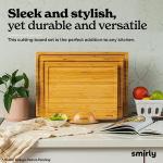 SMIRLY Bamboo Cutting Board Set with Holder