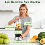 H-Duka Smoothie Blender 25000RPM Personal Blender for Shakes and Smoothies with 37oz 32oz 23oz Portable Cups Countertop blenders for kitchen, Ice Crushing, Frozen Drinks, Milkshake, Juice, Nuts