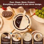 Chocolate Melting Pot, Electric Candy Melter with 2 Non-Stick Silicone Bowls, Digital Display for Real-Time Temperature Control, Fondue Warmer Set for Dipping Chocolate, Cheese, Candy & Cake Pop