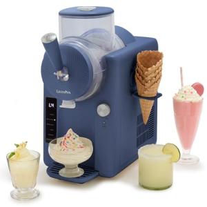 GreenPan Frost Ice Cream Maker & Slushie Machine, Soft Serve, Sorbet, Margaritas, Milkshakes, Frozen Yogurt, No Pre-Freezing, Ready in 15 Mins, 6 Modes, 7 Textures, Self-Cleaning, Family Size, Blue