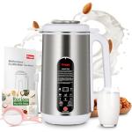 Cayga 40oz Nut Milk Maker Machine Stainless Steel Soy Milk Maker Homemade Almond, Oat, Juice, Coconut, Plant-Based and Non-Dairy Beverages with Self Clean, Boil Water, Delay Start, Keep Warm