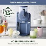 GreenPan Frost Ice Cream Maker & Slushie Machine, Soft Serve, Sorbet, Margaritas, Milkshakes, Frozen Yogurt, No Pre-Freezing, Ready in 15 Mins, 6 Modes, 7 Textures, Self-Cleaning, Family Size, Blue
