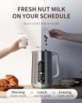 Cayga 40oz Nut Milk Maker Machine Stainless Steel Soy Milk Maker Homemade Almond, Oat, Juice, Coconut, Plant-Based and Non-Dairy Beverages with Self Clean, Boil Water, Delay Start, Keep Warm