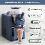 GreenPan Frost Ice Cream Maker & Slushie Machine, Soft Serve, Sorbet, Margaritas, Milkshakes, Frozen Yogurt, No Pre-Freezing, Ready in 15 Mins, 6 Modes, 7 Textures, Self-Cleaning, Family Size, Blue