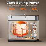 KEEPEEZ Bread Maker, 17-in-1 2LB Stainless Steel with Bread Machine, Non-Stick Pan, Smart Touch, Auto Nut Dispenser, 15H Timer&Keep-Warm, 3 Sizes 3 Colors, 66 Recipes, Gluten-Free, Sourdough