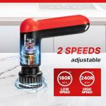 Shop-Vac Cordless Spin Scrubber, 2-Speed (180/240RPM) Electric Cleaning Brush with 5 Multi-Surface Heads, 2000mAh Battery, 60-Min Runtime, for Kitchen & Bathroom