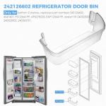 ETERMETA 242126602 Refrigerator Door Bin Shelf Replacement for Electrolux or Frigidaire Bottom Door Bin Side Shelf Rack 4547407, PS12364199, AP6278233, EAP12364199, PS2421266, 1 Pack