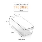 BINO | Plastic Storage Bins, Large | THE CURVE COLLECTION | Multi-Use Fridge / Freezer Organizer | Built-In Handle | BPA-Free | Pantry and Home Organization