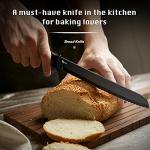 Randalfy Kitchen Knife Set with Block, 7 Pieces Chef Knives, Scissor, for Meat/Vegetables/Fruits Chopping, Slicing, Dicing&Cutting