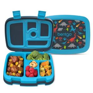 Bentgo Kids Prints Leak-Proof, 5-Compartment Bento-Style Kids Lunch Box - Ideal Portion Sizes for Ages 3-7, Durable, Drop-Proof, Dishwasher Safe, & PFAS & BPA-Free Materials (Dinosaur)