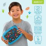 Bentgo Kids Prints Leak-Proof, 5-Compartment Bento-Style Kids Lunch Box - Ideal Portion Sizes for Ages 3-7, Durable, Drop-Proof, Dishwasher Safe, & PFAS & BPA-Free Materials (Dinosaur)