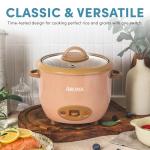 AROMA® 6-Cup (Cooked) One-Touch Pot Style Rice Cooker with CoreCoat™ PFAS-Free Nonstick Ceramic Surface (1.5 Quarts)