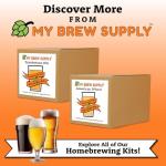 My Brew Supply Hazy IPA Brewing Kit | American Pale Ale Malt | Carapils Grain | Flaked Oats & Wheat | Azacca & Mosaic Pellet Hops | English Ale Yeast | 5 Gallon Advanced All Grain Home Brewing