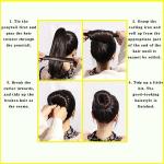 4 Pcs Magic Hair Donut Bun Maker for Ballet Style - Women, Kids (4 Brown)