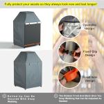 Kegerator Cover with 600D Waterproof Oxford Fabric for Protecting Outdoor or Indoor Beer Tower Dust Cover, 26.8x26.8x45.7 Inches