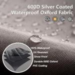 Kegerator Cover with 600D Waterproof Oxford Fabric for Protecting Outdoor or Indoor Beer Tower Dust Cover, 26.8x26.8x45.7 Inches