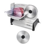 VEVOR Meat Slicer, 7.5 inch 200W Electric Deli Slicer Machine with SUS420 Blade, 0-0.6 inch Adjustable Thickness, ETL Certified Home Food-Slicer for Meat, Ham, Baguett, Steak