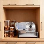 VEVOR Meat Slicer, 7.5 inch 200W Electric Deli Slicer Machine with SUS420 Blade, 0-0.6 inch Adjustable Thickness, ETL Certified Home Food-Slicer for Meat, Ham, Baguett, Steak