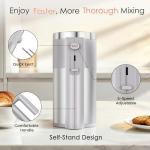 Powerful 600W Hand Mixer, 5-Speed Electric Hand Held Mixer for Baking, Lightweight Stainless Steel Hand Beaters *2 & Dough Hooks*2 with Eject Button, Kitchen Mixer for Cream, Cookies, Dough-Grey