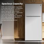 Kenmore 33" Top Mount Refrigerator with Freezer - Adjustable Shelving, Humidity-Controlled Crispers, Optional Ice Maker, LED Lighting, ENERGY STAR Certified, 25 cu. ft. Capacity - White