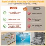 Vitaler Warming Mat for Food, (XXL 35”x16”) Electric Warming Trays, Upgrade Graphene Fast Full-Surface Heating Mat for Food with 6 Level Temp, 6 Hours Timer, Food Warmer Pad with Heat-Insulating Mat