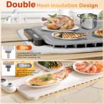 Vitaler Warming Mat for Food, (XXL 35”x16”) Electric Warming Trays, Upgrade Graphene Fast Full-Surface Heating Mat for Food with 6 Level Temp, 6 Hours Timer, Food Warmer Pad with Heat-Insulating Mat