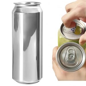 Airosia 100-Pack 16OZ(500ml) Empty Aluminum Cans with Lids, Commercial Grade Pop-Top Cans for Home Brewing Beer, Iced Coffee&Craft Soda, work with Can Sealer Machines