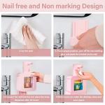 Cute Automatic foaming Soap Dispenser, White, Sensor Hand sanitizer Dispenser Wall Mount for Bathroom& Kitchen Kids Rechargeable countertop refillable soap Dispenser touchless with Tray (Pink)