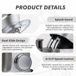 Kitchen in the box Stand Mixer, 900W 7.5QT Kitchen Electric Mixer, 6-Speed Tilt-Head Food Mixer for Baking with Dough Hook,Wire Whip,Beater (Silver)