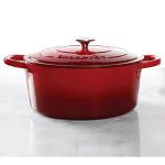 Crock-Pot Artisan Oval Enameled Cast Iron Dutch Oven, 7-Quart, Scarlet Red