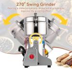 Grain Mill Grinder - 1000g High-Speed Electric Stainless Steel grain mill with 270° Swing Grinding Technology for Grains, Millet & Spices - Spice Grinder Ideal for Commercial, Kitchen Shop Use