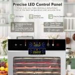 SUCISENI Food Dehydrator Machine 1000W 18 Trays Stainless Steel Commercial Food Dehydrated Dryer with 24H Timer Touch-Control LED Display, Compact Size for Home Jerky Herbs Meat Beef Fruit Vegetables