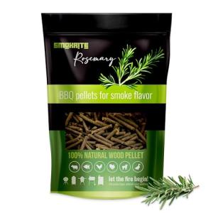 SMOKRITE Rosemary Wood Pellets for Smoker Grills, All Natural Hard Wood BBQ Pellets for Outdoor Grills, Smoke, Roast, Burns Up to 30 Hours of Smoking 0.5 kg