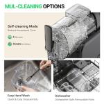 WETIE Slushie Machine, 82oz Slushy Maker with Adjustable Temperature, LED Display, Auto-Clean, 5-in-1 Frozen Drink Maker for Ice Cream, Frappés, Milkshake, Frozen Margaritas, 24H Running for Home