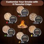 KOUARA Whiskey Smoker Kit - Electric Cocktail Kit with 6 Flavors Wood Chips, Rechargeable Old Fashioned Smoker Kit Built-in Lighter, Anniversary Birthday Christmas Gifts for Men