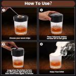 KOUARA Whiskey Smoker Kit - Electric Cocktail Kit with 6 Flavors Wood Chips, Rechargeable Old Fashioned Smoker Kit Built-in Lighter, Anniversary Birthday Christmas Gifts for Men